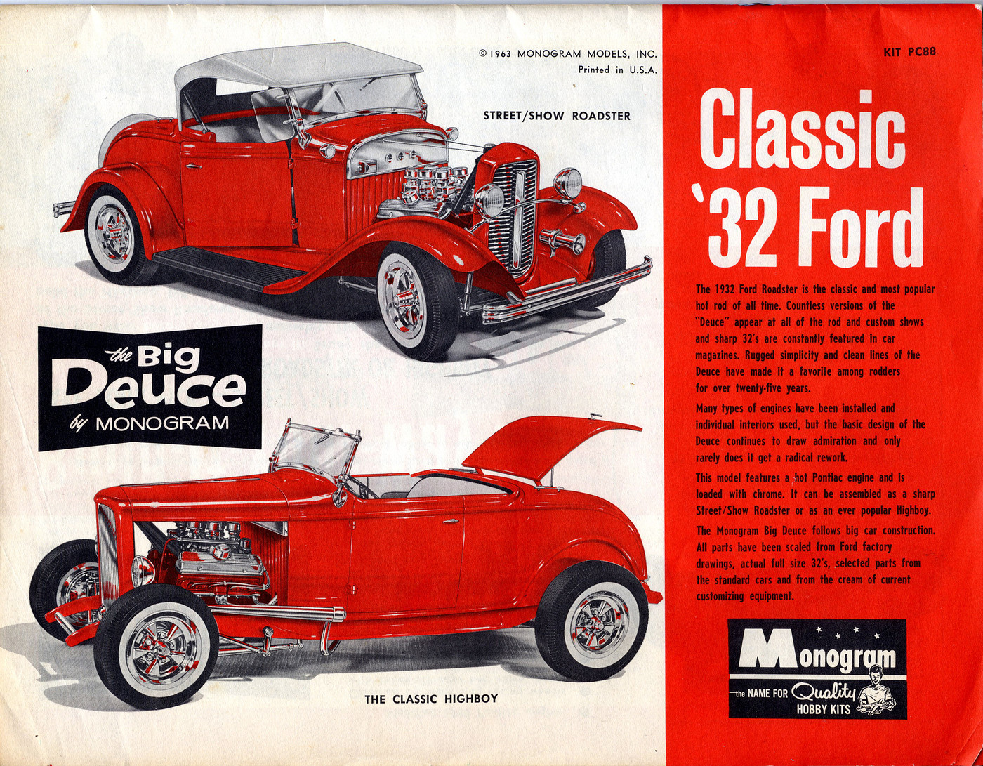 1/8 Monogram 32 Ford Big Deuce steel Wheels w/ Firestone Tires 
